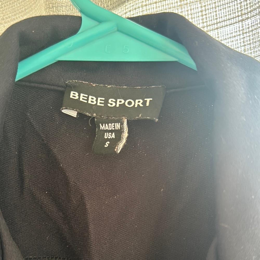 Bebe Sport Black crop top. Jacket size small